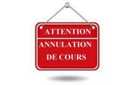 ANNULATION DES ENTRAÎNEMENTS