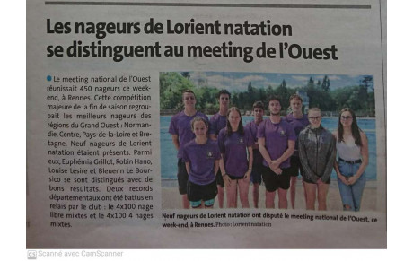 ARTICLE DU TELEGRAMME DU 01/06/2022
