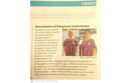 ARTICLE DU TELEGRAMME DU 06/12/2022